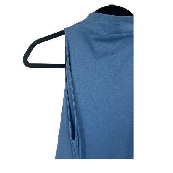 Vince Dress sleeveless mock neck knit blue size Medium M - Picture 3 of 7